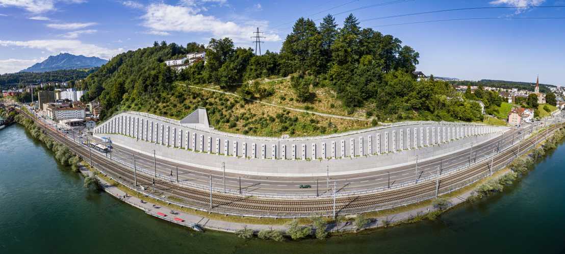 Vergrösserte Ansicht: Stützmauer Reussthal, Luzern